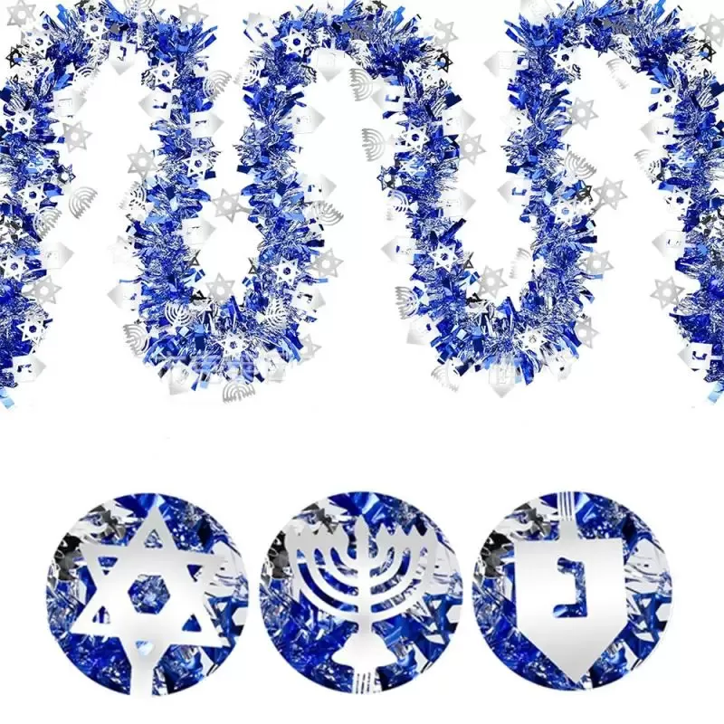 קישוטים לחנוכה - זר פרחים 2M - תמונה 4