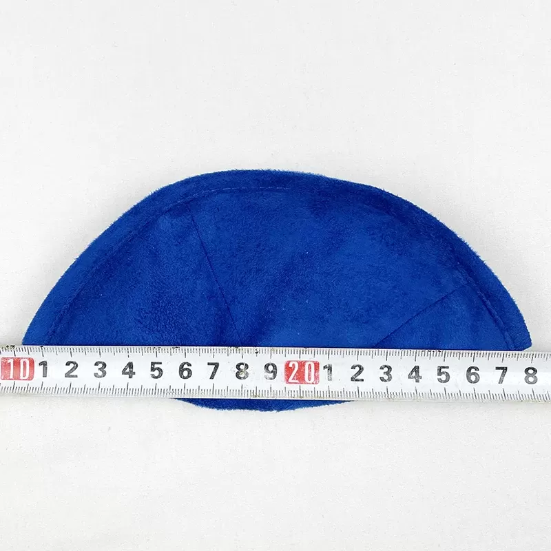 כיפה שחורה מעור זמש עם קליפ - 18 ס"מ - תמונה 6