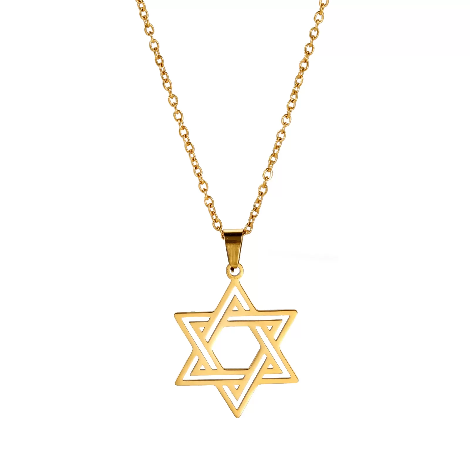 תליון מגן דוד ממתכת עם שרשרת הקסגרם - תמונה 6