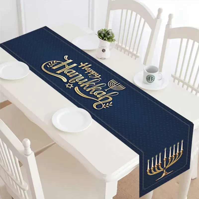ראנר שולחן לחנוכה - עיצוב יהודי חגיגי
