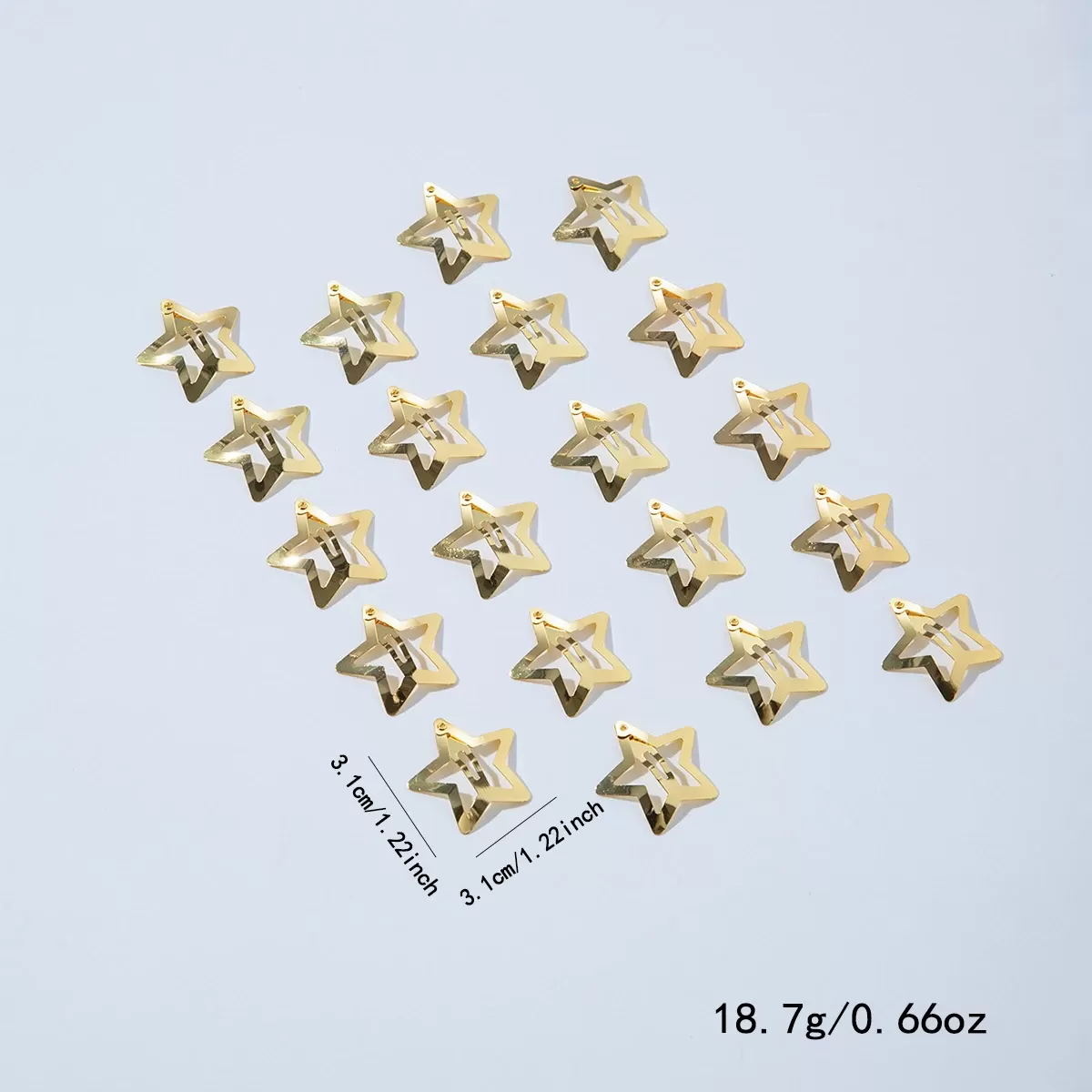סיכות שיער כוכב פנטגרם - 20 יחידות איכותיות - תמונה 6