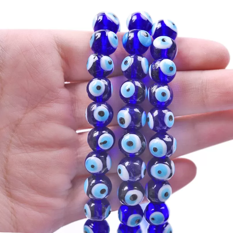 חרוזי עין הרע מזכוכית בעבודת יד - 10-200 יח' - תמונה 4
