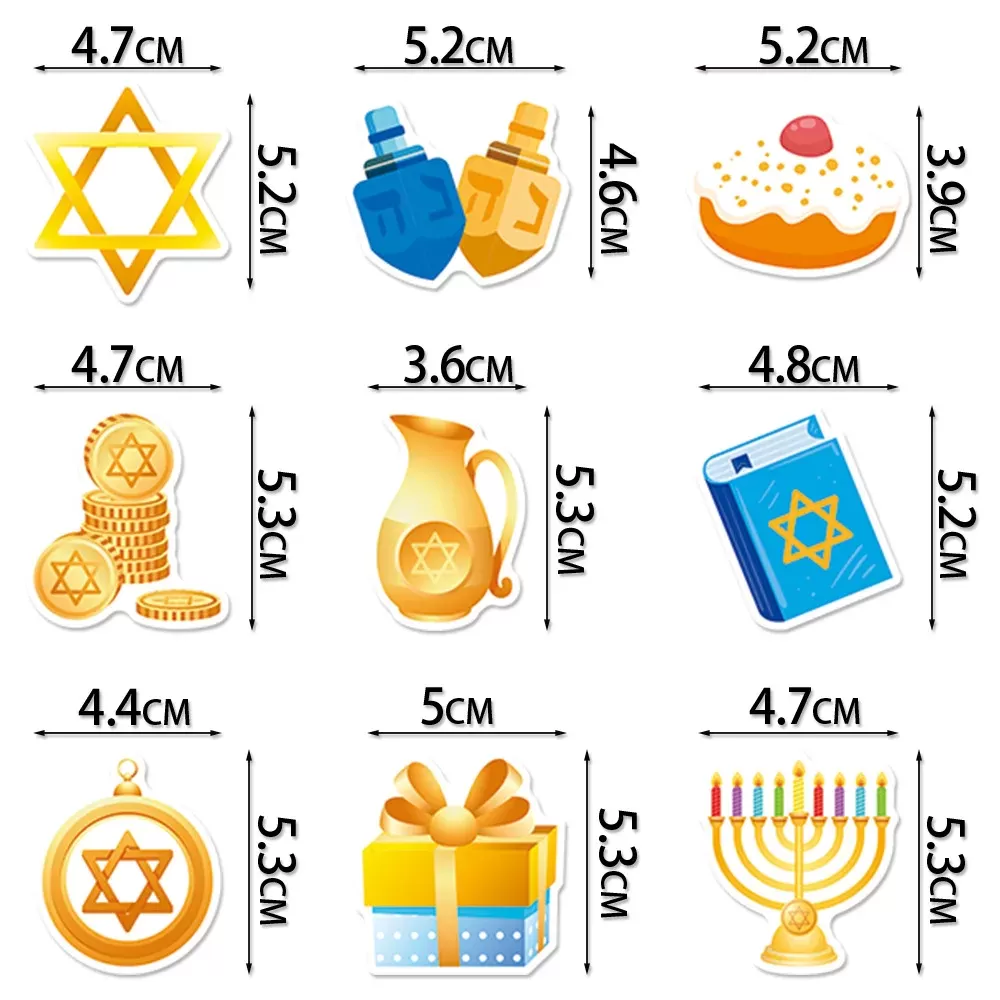 מדבקות לחנוכה - קישוטים למתנות - תמונה 4