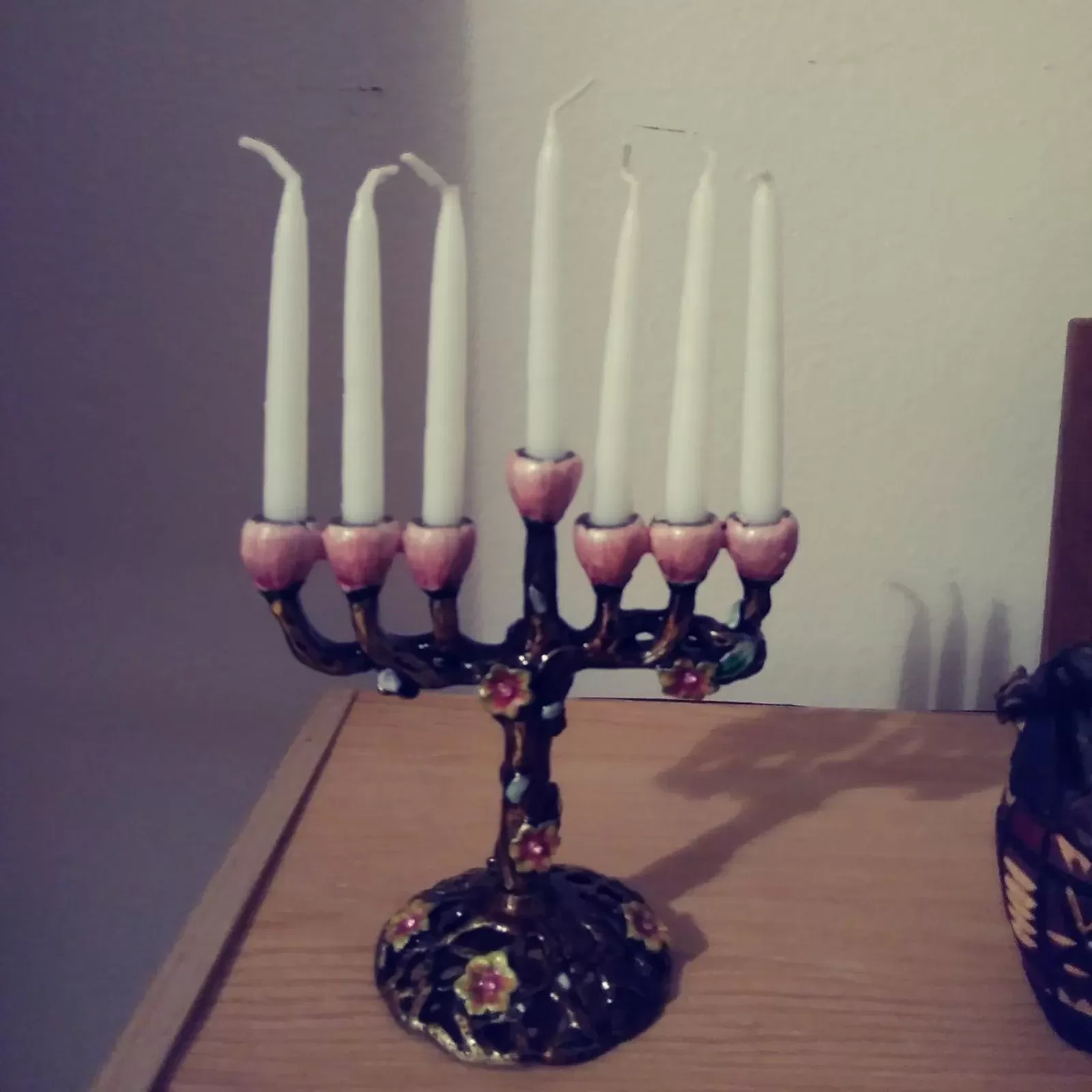 מעמד נרות 7 ענפים לחנוכה ולחגיגות - תמונה 6