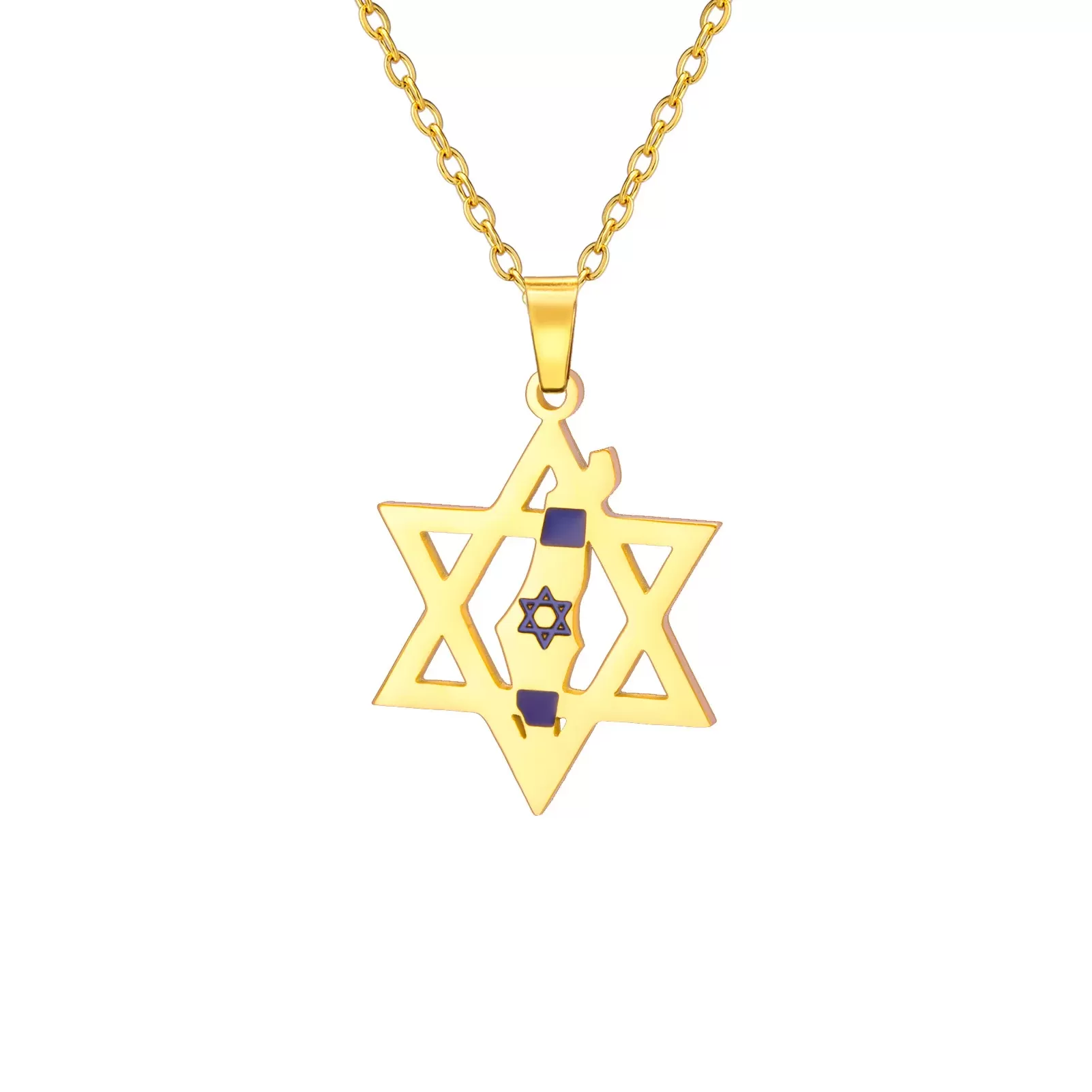 תליון מגן דוד עם מפה - מתנה ייחודית