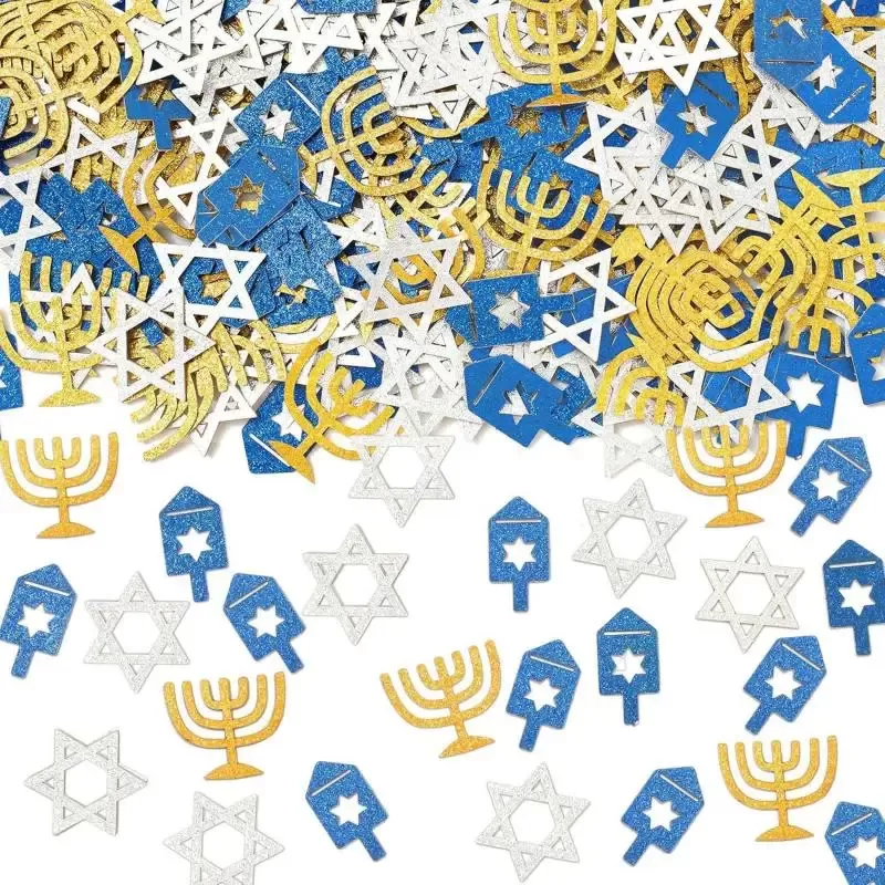 קונפטי כוכבים לחנוכה - 100 יחידות - תמונה 3