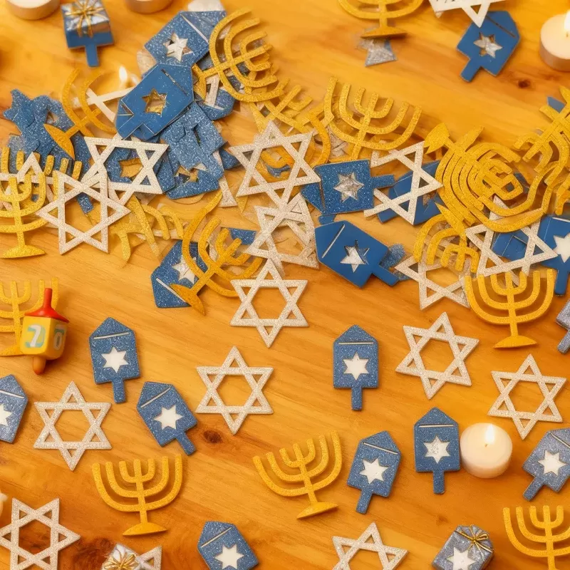 קונפטי כוכבים לחנוכה - 100 יחידות - תמונה 5