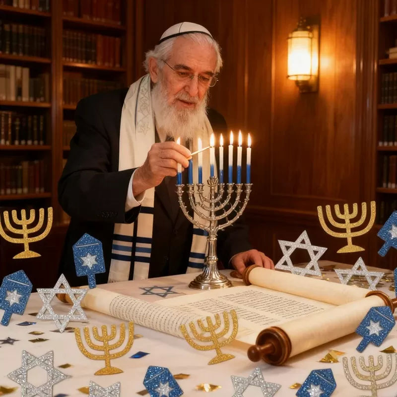 קונפטי כוכבים לחנוכה - 100 יחידות - תמונה 6