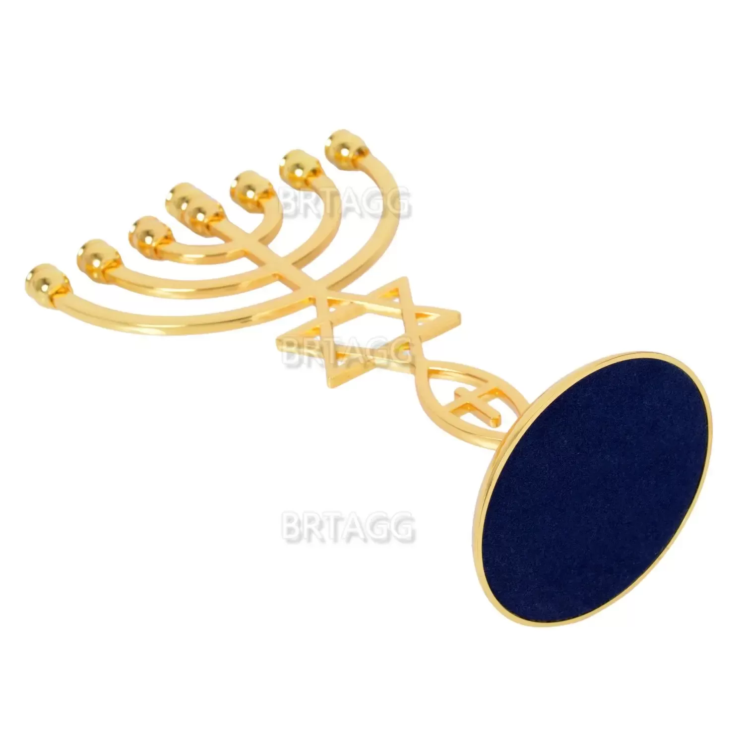 מנורת שבת 7 קנים עם חמסה ומגן דוד - תמונה 6