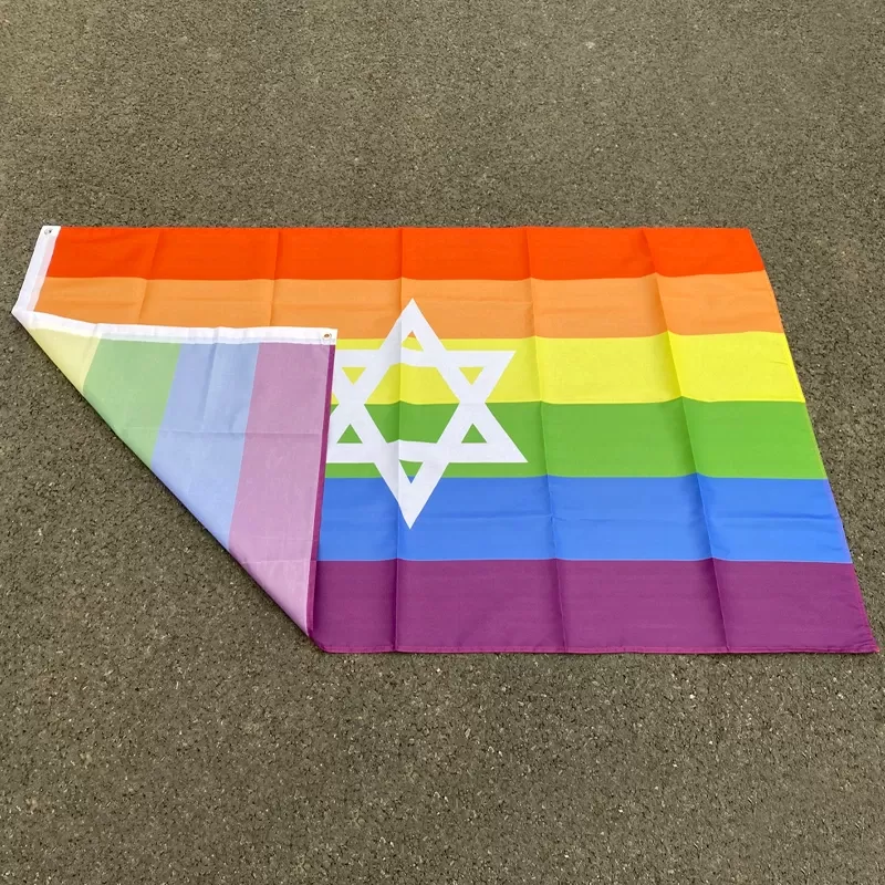 דגל גאווה LGBT ישראלי 90x150 ס"מ - תמונה 3