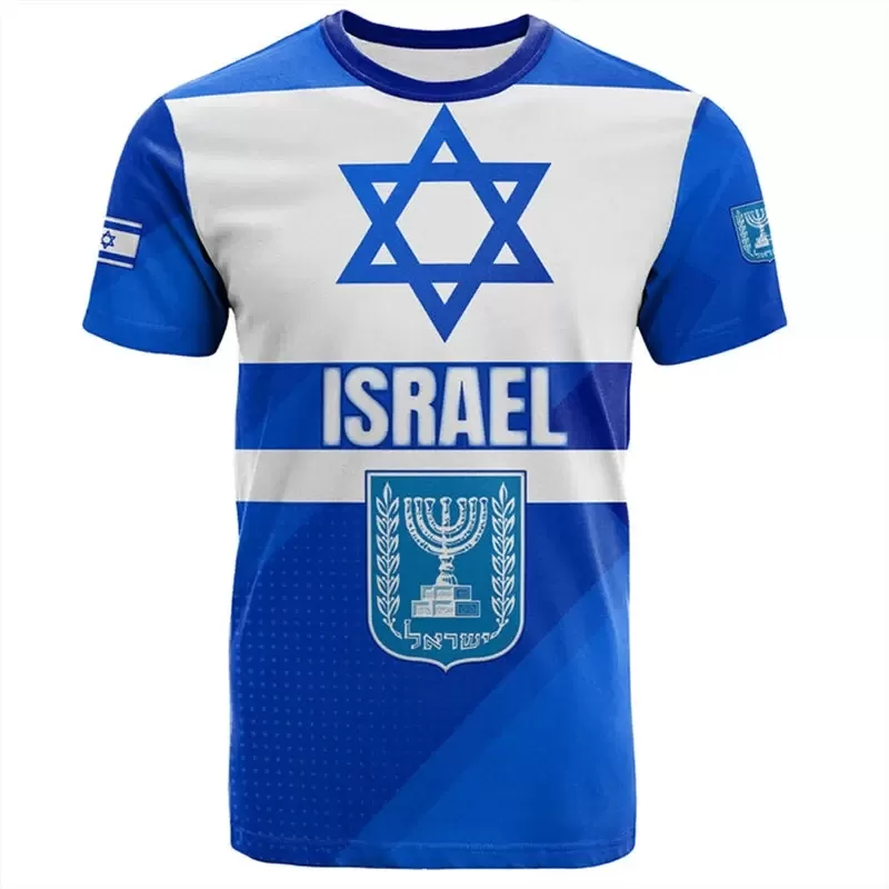 חולצת טי 3D עם סמל ישראלי לגברים - תמונה 3