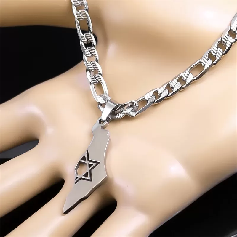 תליון מגן דוד עם מפה של ישראל - תכשיט ייחודי - תמונה 5
