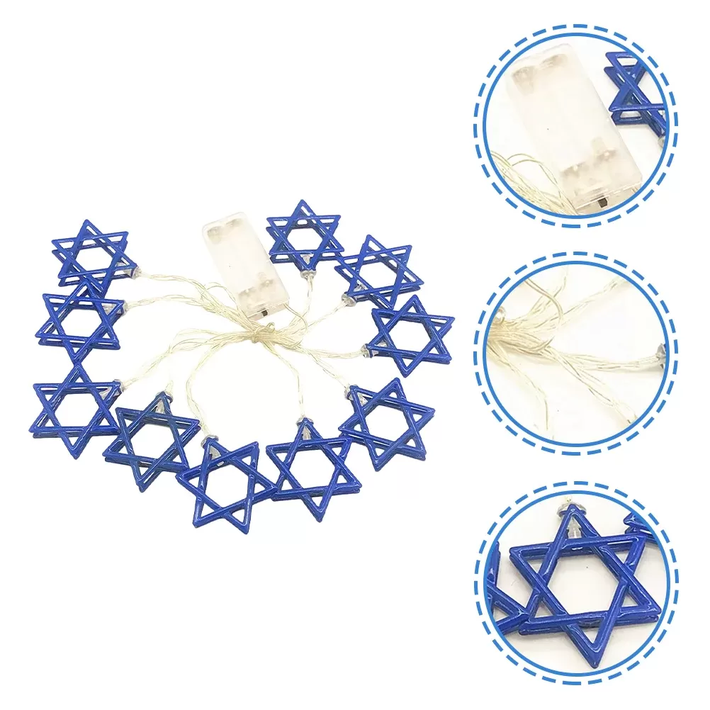 אורות חנוכה כוכב שש-פינות - תמונה 4
