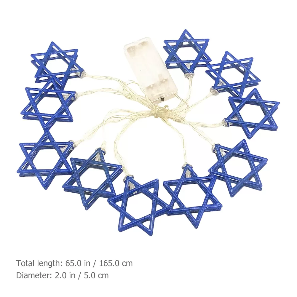 אורות חנוכה בצורת כוכב שש-פינות
