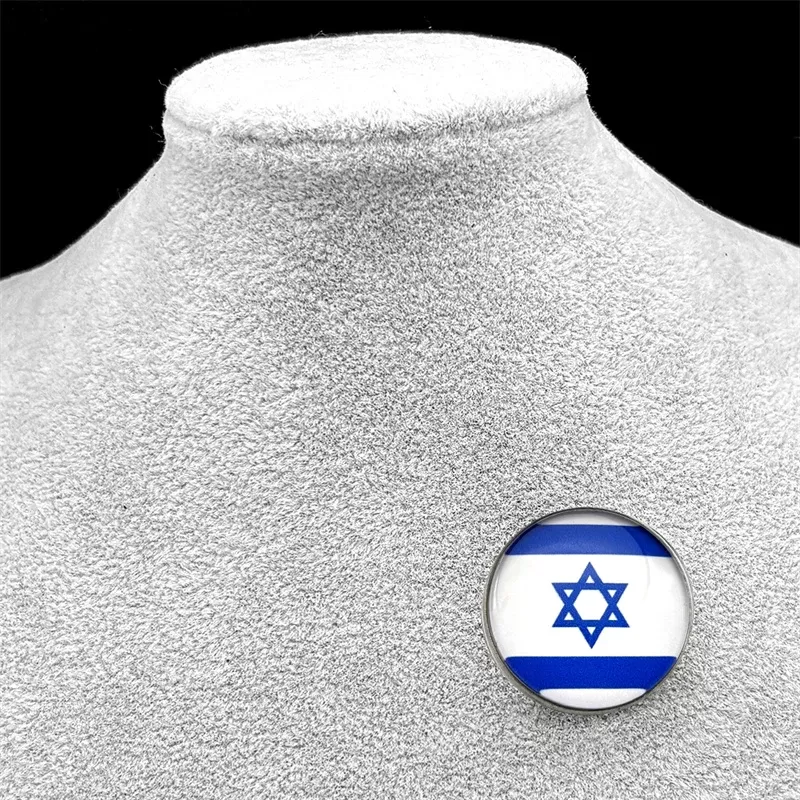 סיכה עגולה עם דגל ישראל וכוכב דוד - תמונה 3