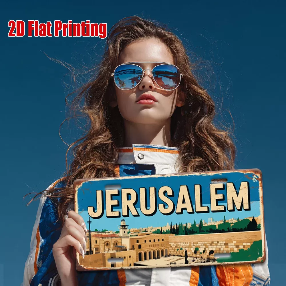 שלט מתכת היסטורי של הכותל המערבי - תמונה 5