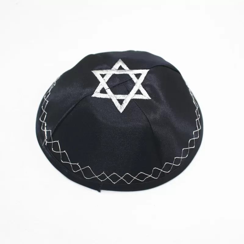 כיפה יהודית עם מגן דוד - מסורת וסטייל - תמונה 4