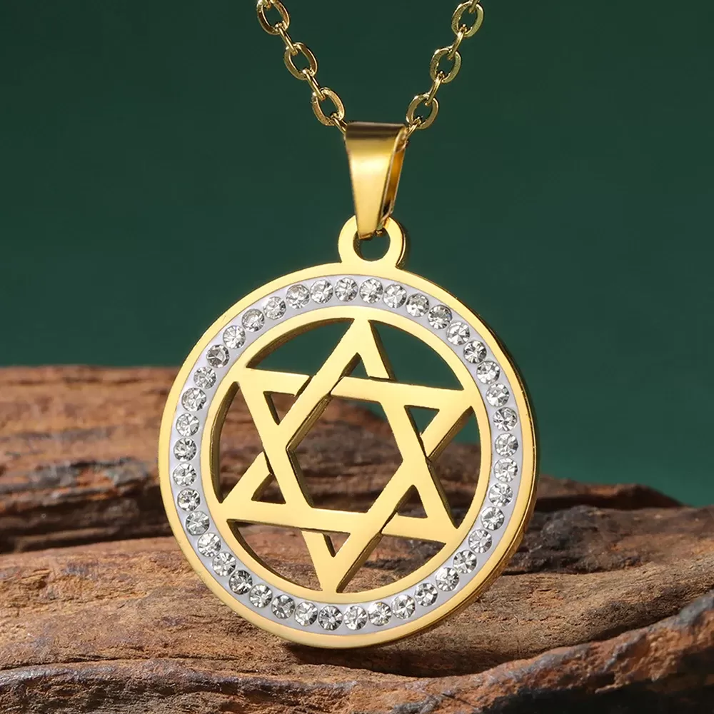 שרשרת מגן דוד עם מנורת חנוכה - תמונה 6