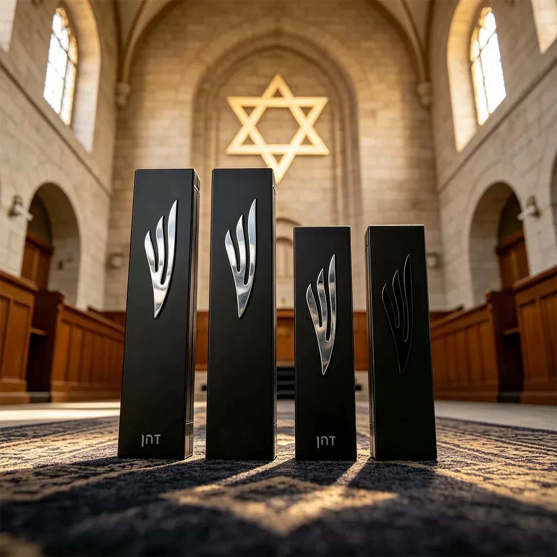 בית מזוזה אקרילי עם כיתוב כסף - תמונה 3